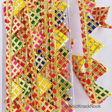 Red Fringe Bunting Trim in Red, Green, Yellow